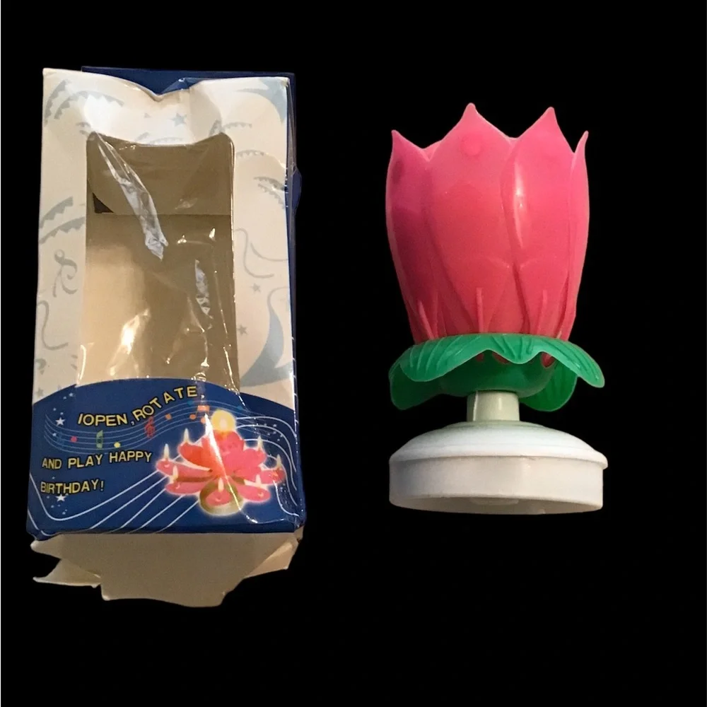 💙❤️ Birthday Candles, Children's Creative Rotating Flowers Singing